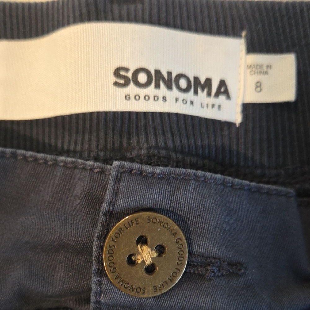 Sonoma Women's Dark Blue Cargo Shorts - Picture 2 of 3